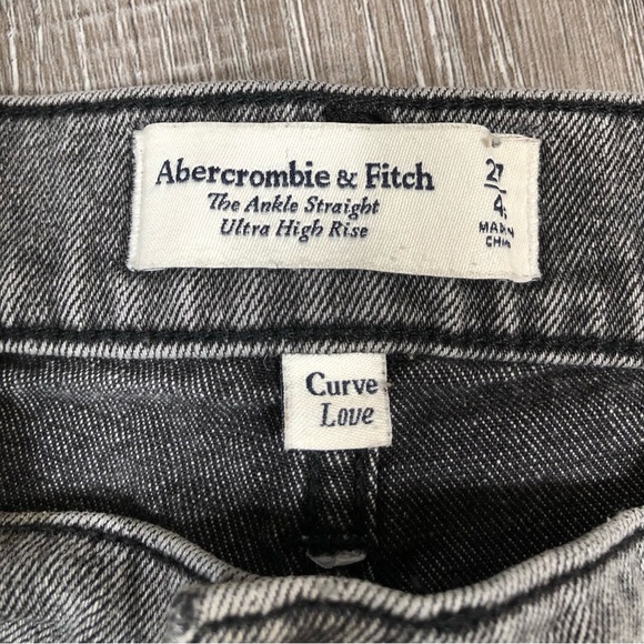 Abercrombie & Fitch Women’s The Ankle Straight Ultra High Rise Jeans Size 27/4 - Picture 5 of 7